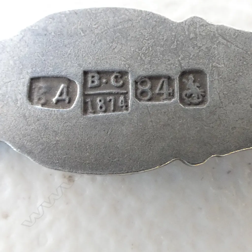 Moscow 1874 RUSSIAN SILVER SPOON elaborate handle with naked maiden. Old coin bowl. L.145mm. 40gms Image 1++