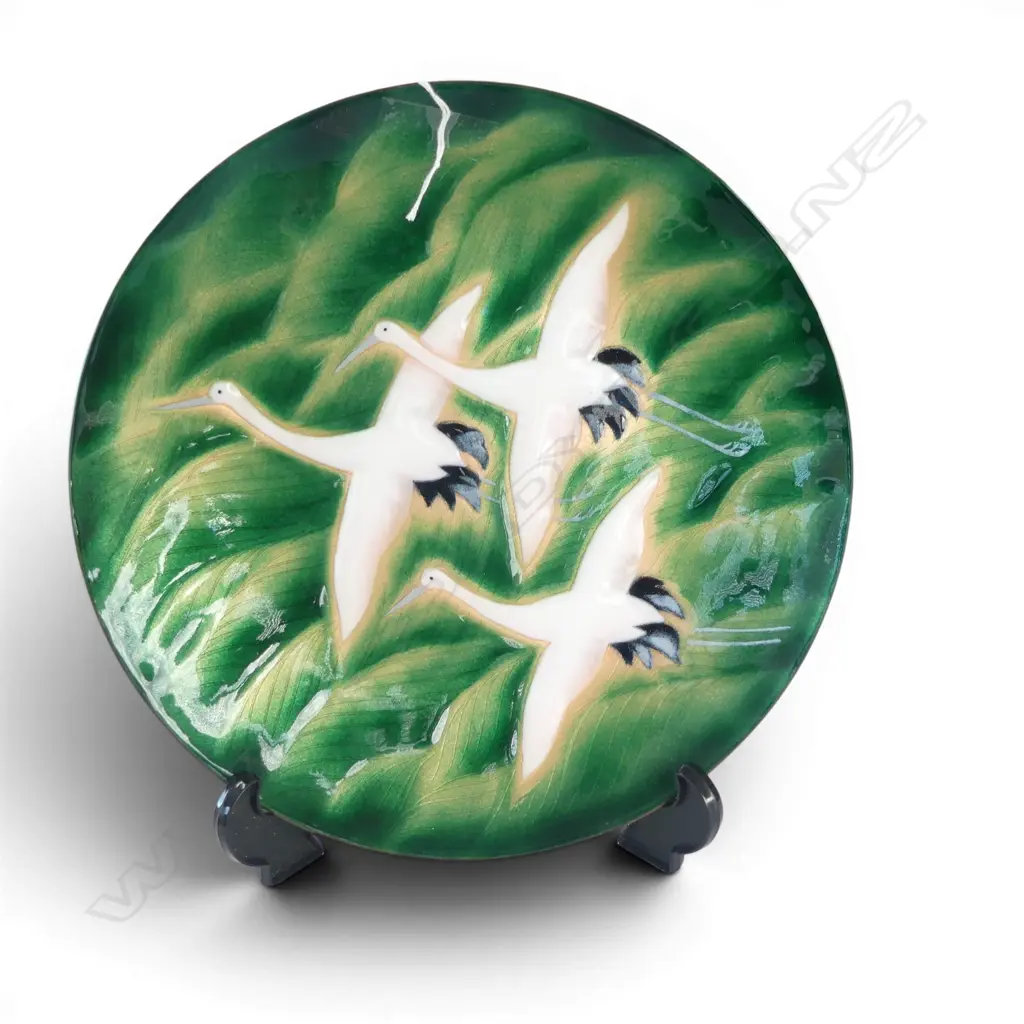 JAPANESE ENAMEL STORK DISH DIA270MM Image 1++
