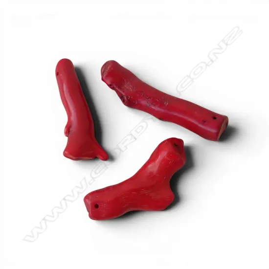 3 PCES DYED CORAL L.70mm
