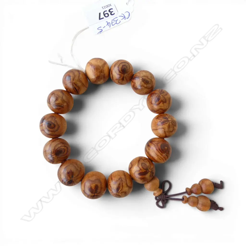 CHINESE AGARWOOD BEAD BRACELET Image 1++