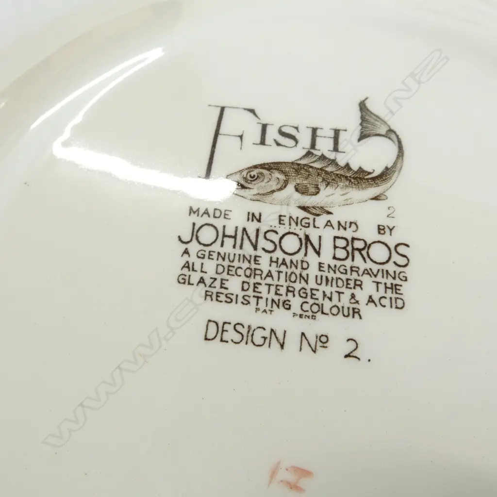 7 PCES JOHNSON BROS FISH CHINA W.420mm Image 1++