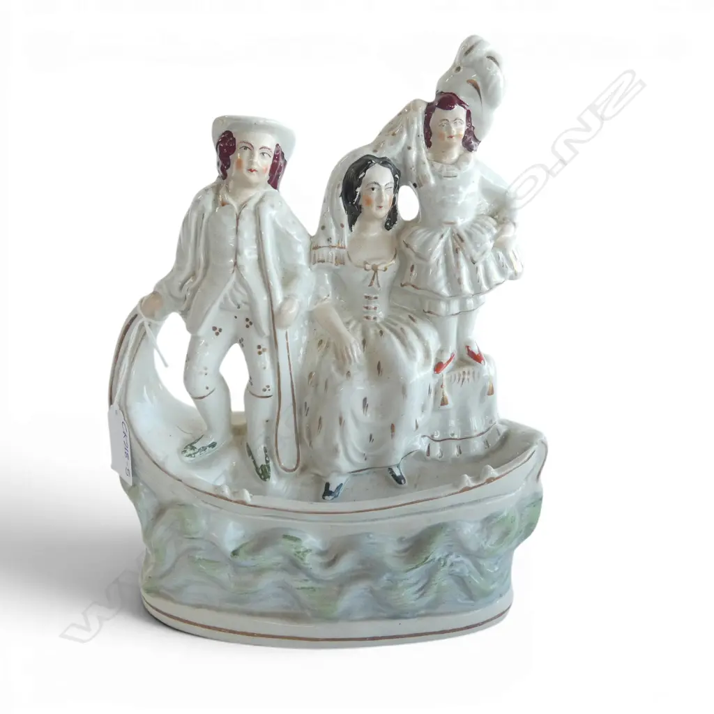 STAFFORDSHIRE FLATBACK FIGURE GROUP H.260mm Image 1++