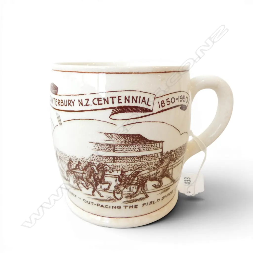 C/LYNN TIKI MARK CANTERBURY NZ CENTENNIAL MUG 1850-1950 Image 1++