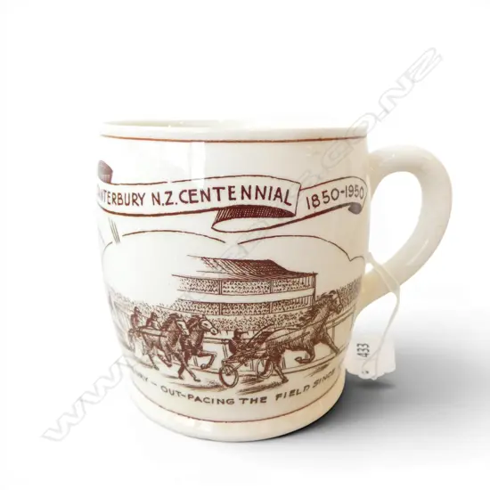 C/LYNN TIKI MARK CANTERBURY NZ CENTENNIAL MUG 1850-1950
