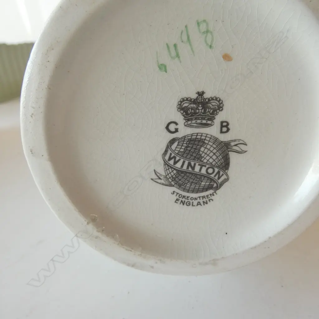 3 VASES; SPODE MANTLE VASE, 'DIANA' URN & ROYAL WINTON hairline to spout H.280mm Image 1++