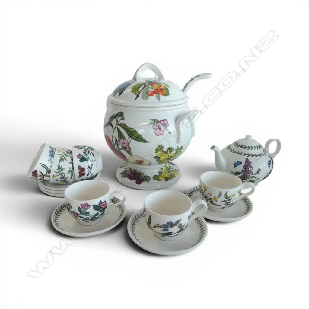 PORTMEIRION BOTANIC GARDEN TEAPOT & 6CSS Image 1++