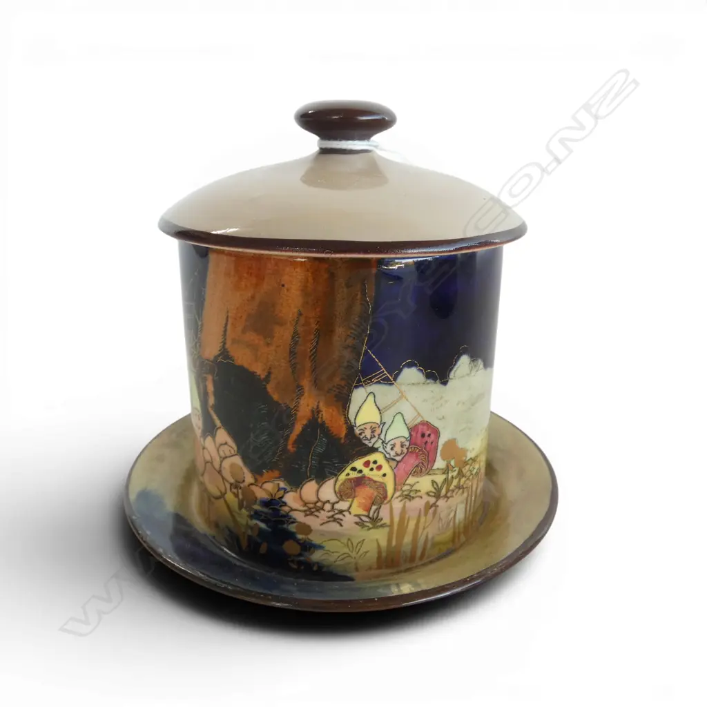 ROYAL DOULTON GNOMES JAM POT, H.110mm Image 1++