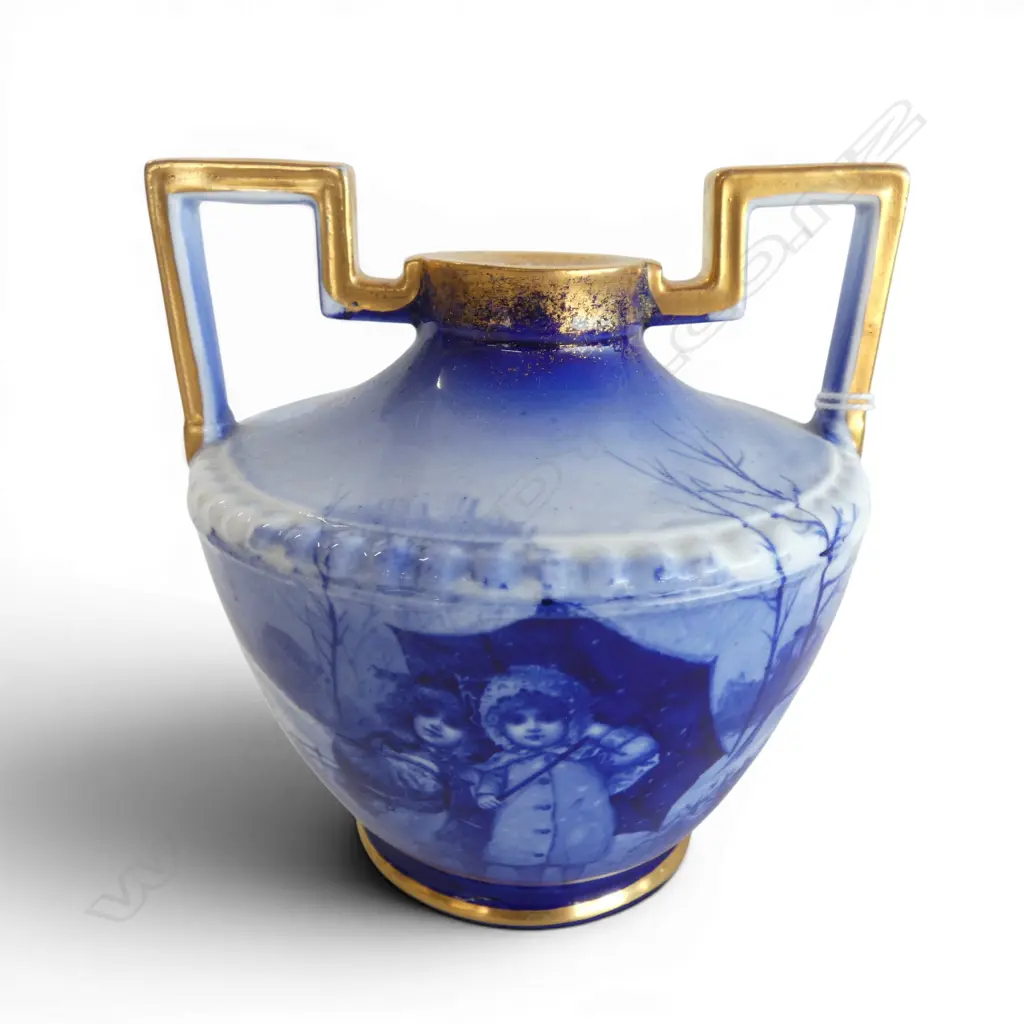 ROYAL DOULTON BLUE CHILDREN VASE, H.120mm Image 1++