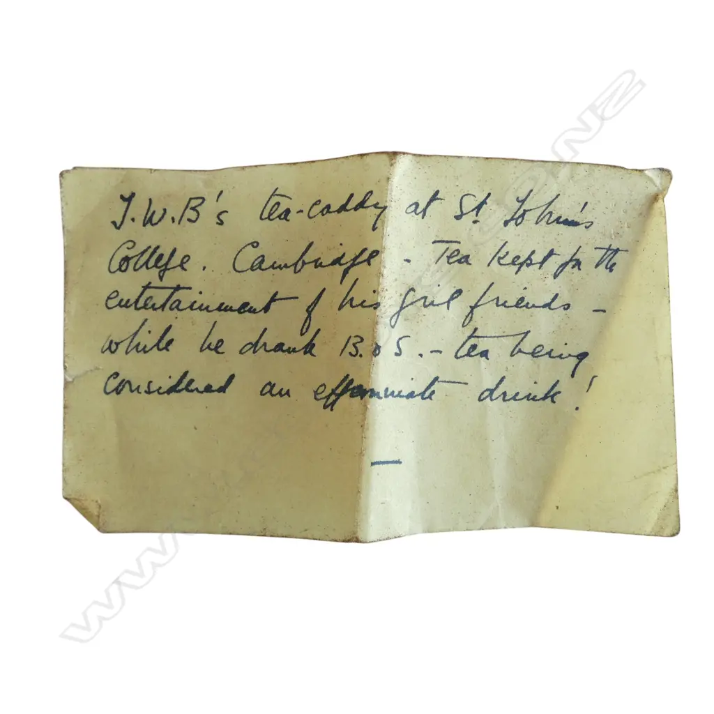 GEORGIAN SATINWOOD & ROSEWOOD TEA CADDY, 120x90x100mm, historical note inside Image 1++