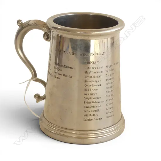 AMERICAS CUP 1983 AUS. II  FIRST WING CHALLENGER TANKARD