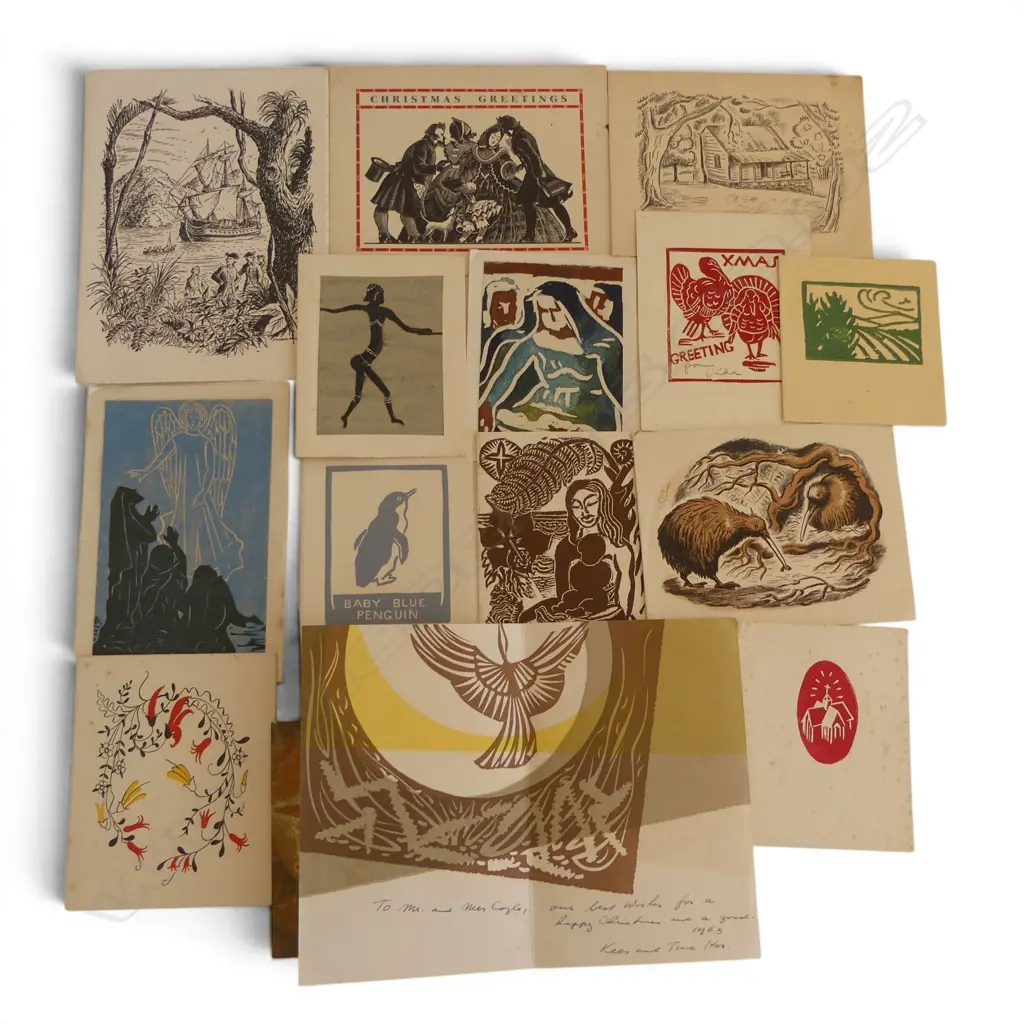ASST. XMAS CARDS; 1950s AUCKLAND ARTISTS Image 1++