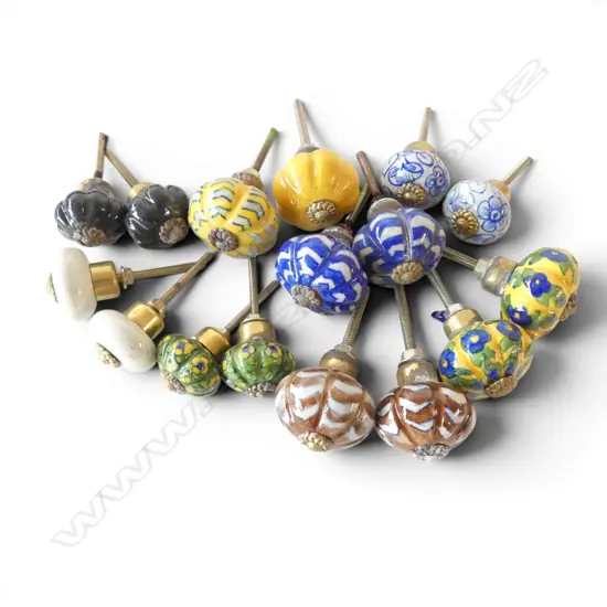8 ASST. PORCELAIN KNOBS 