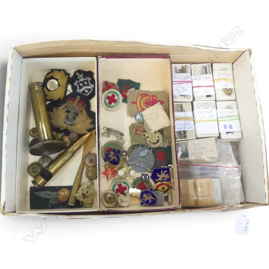 CIGARETTE CARDS, SCOUT BADGES, MILITARY BUTTONS ETC