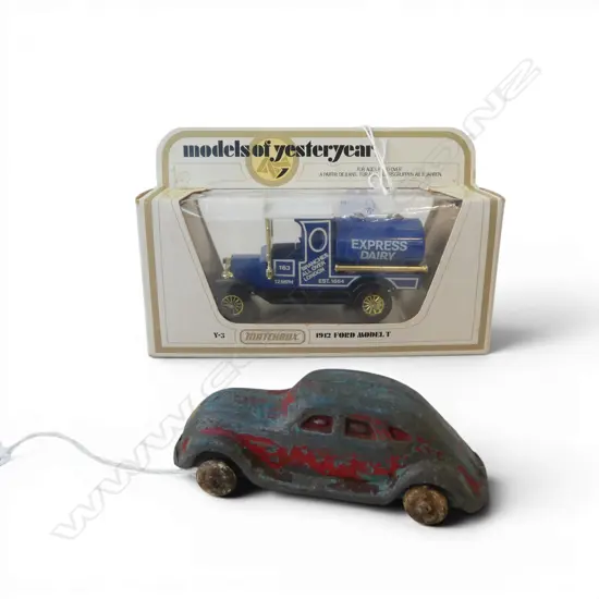 THE FIRST FUN HO! SEDAN #5 play worn + BOXED MATCHBOX OF YESTERYEAR 1922 FORD MODEL T