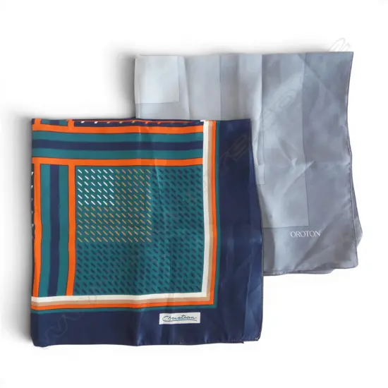 2 DESIGNER VINTAGE SCARFS: Oroton & Christian Dior silk scarf