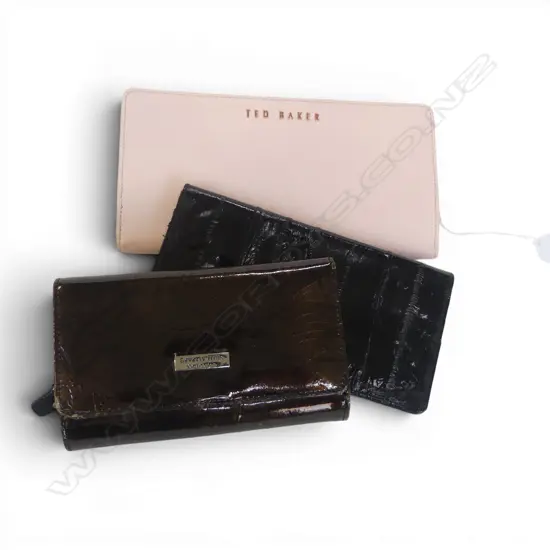 PINK TED BACKER WALLET & SNAKE SKIN MENS WALLET, & BEVERLY HILLS LEATHER WALLET