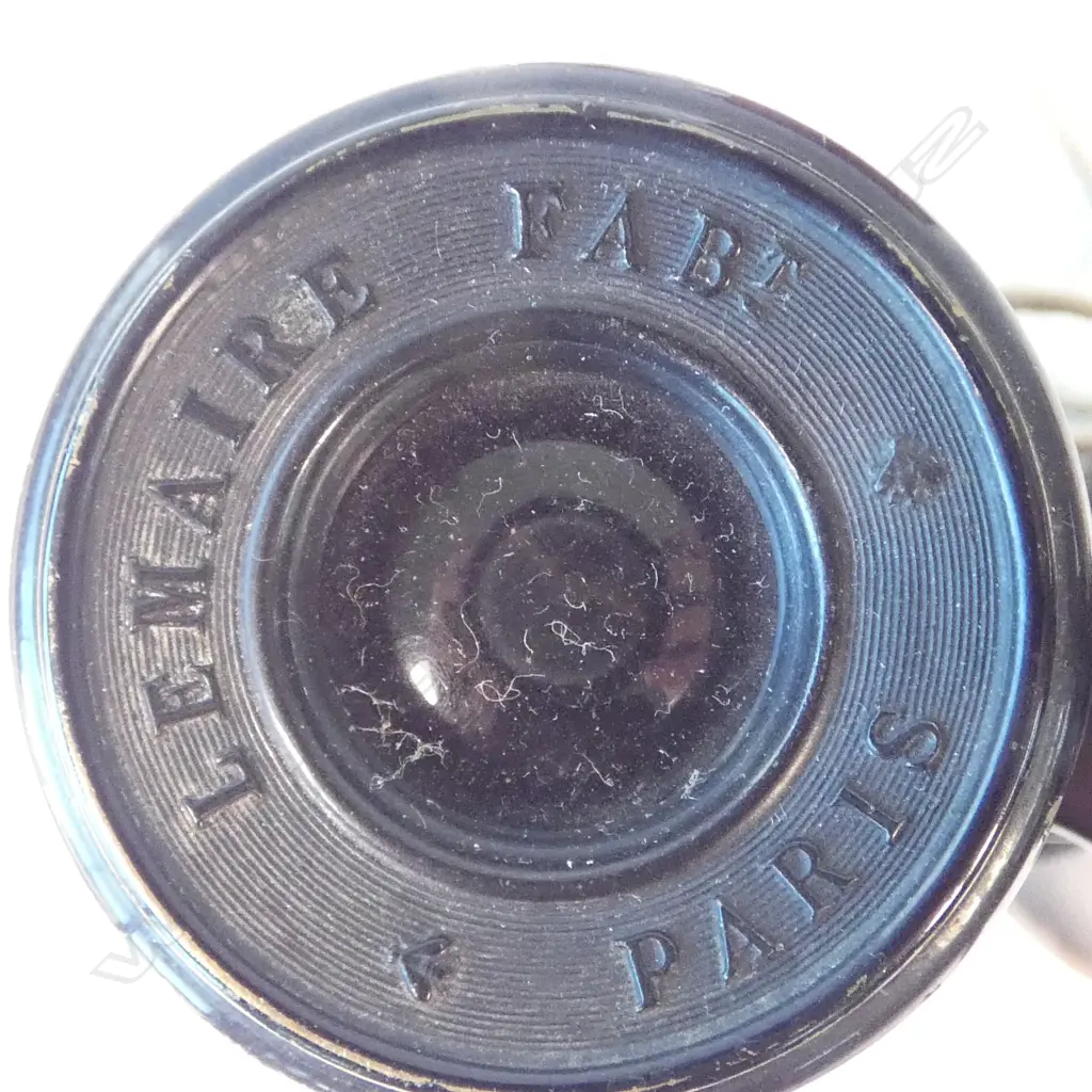 PR ANTIQUE FRENCH MILITARY 'Le Maire Fabt' BINOCULARS in leather case marked 'G. Battle 1918' Image 1++