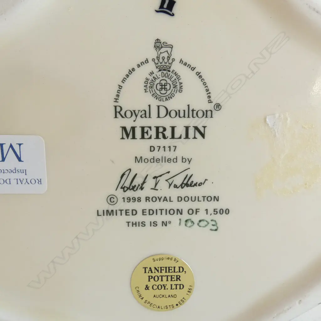 2 LARGE SIZE ROYAL DOULTON CHARACTER JUGS MERLIN & KING JOHN H170MM Image 1++