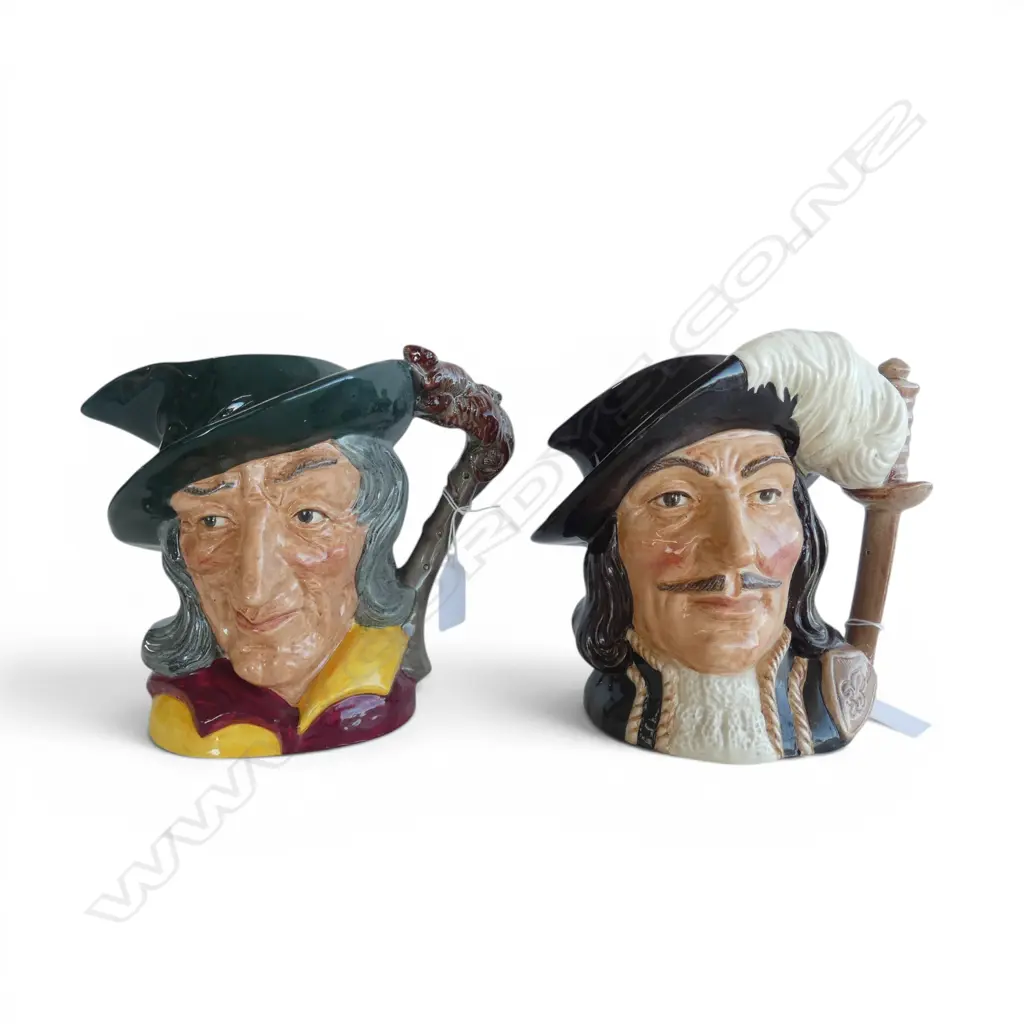 2 LARGE SIZE ROYAL DOULTON CHARACTER JUGS  PIED PIPER & ATHOS H180MM Image 1++