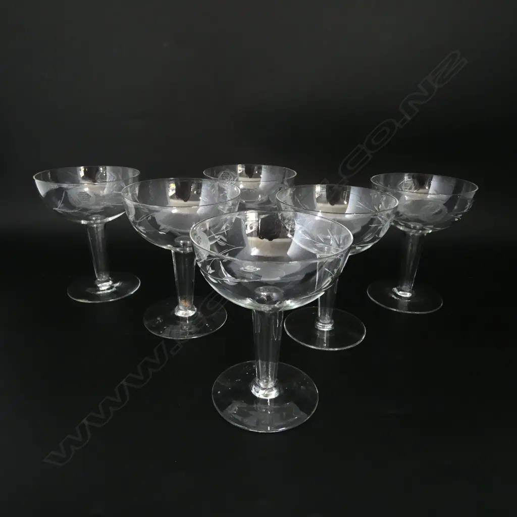 6 HOLLOW STEM CHAMPAGNE GLASSES H.115mm Image 1++