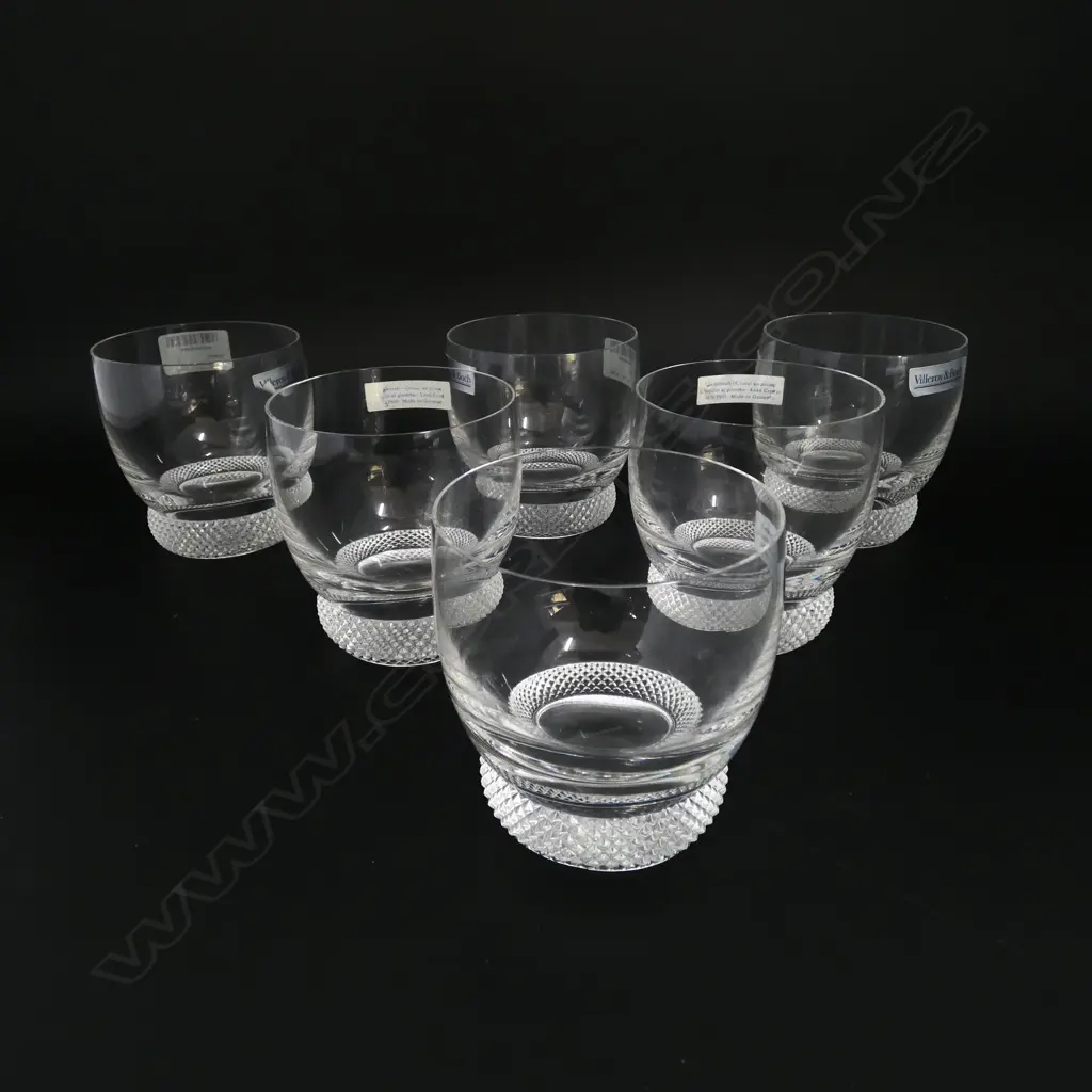 BOXED SET OF 6 VILLERY & BOCH 'OCTAVIE' TUMBLERS Image 1++