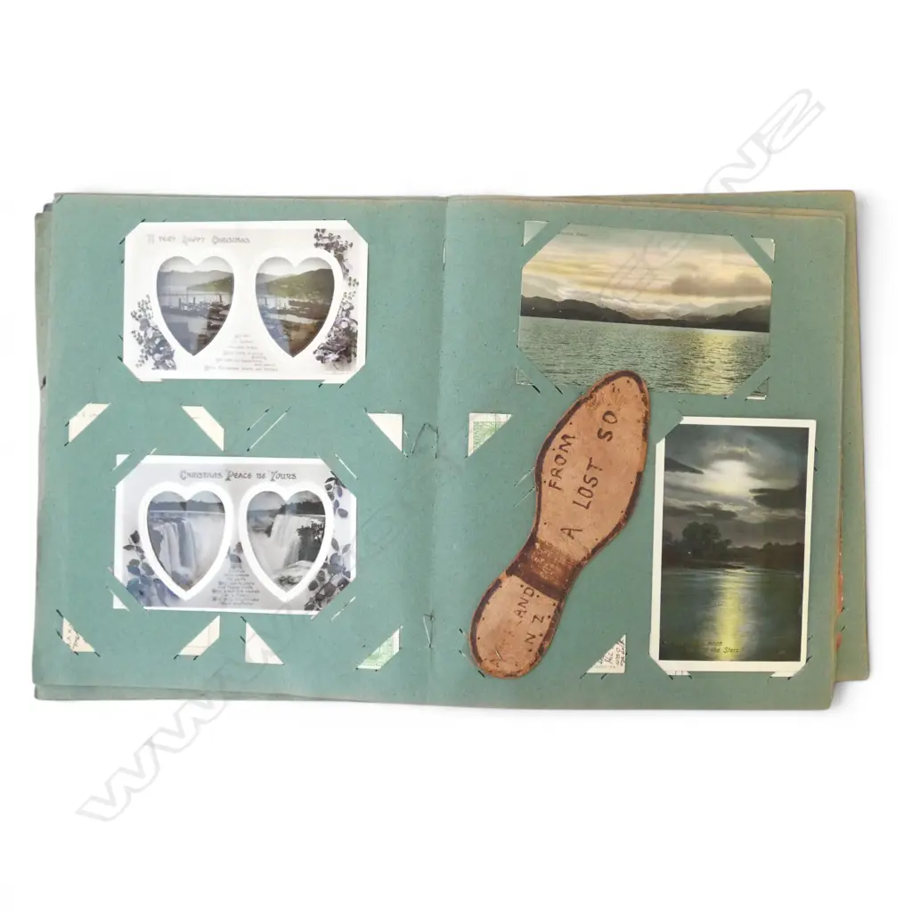 ANTIQUE POST CARD ALBUM Image 1++