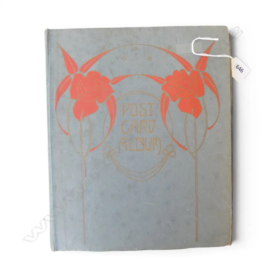 ANTIQUE POST CARD ALBUM Image 1++