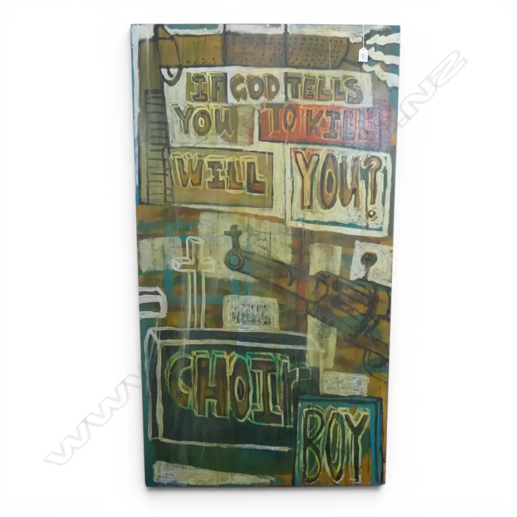 ARTIST UNKOWN ACRYLIC ON BOARD  CHOIR BOY1330 X 740 MM  Image 1++
