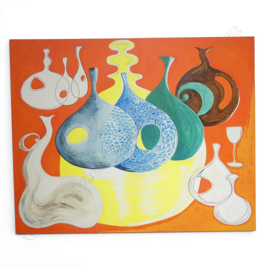 ARTIST UNKNOWN, UNTITLED STILL LIFE, ACRYLIC ON CANVAS, 800x1000mm Image 1++