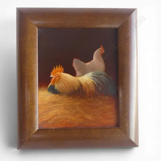 Bev. TAYLOR (1936-2015) OIL ON BOARD 'JUST PASSING' signed & dated 1994. 155 x 125mm