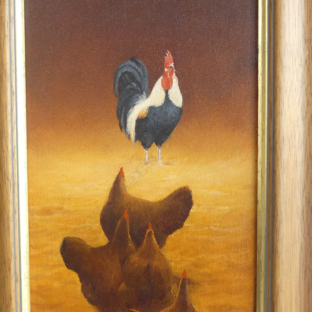 Bev. TAYLOR (1936-2015) OIL ON BOARD 'CENTRE OF ATTENTION' signed & dated 1992. 310 x 150mm Image 1++