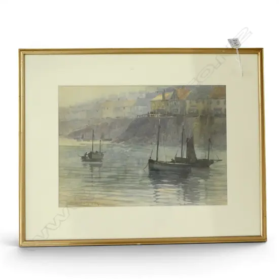 ROBERT HERDMAN-SMITH (ENG/NZ 1872-1925) HARBOUR SCENE, WC 260x365mm 