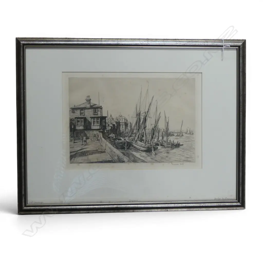 FRANCES DODD, 'ANCHOR INN' DRYPOINT, 220 X 325mm (some foxing) Image 1++