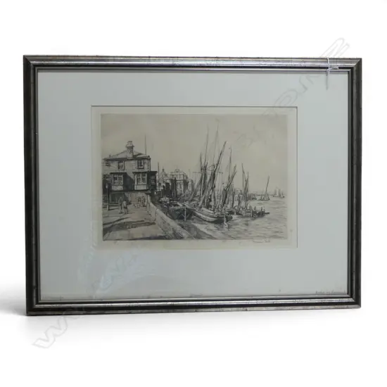FRANCES DODD, 'ANCHOR INN' DRYPOINT, 220 X 325mm (some foxing)