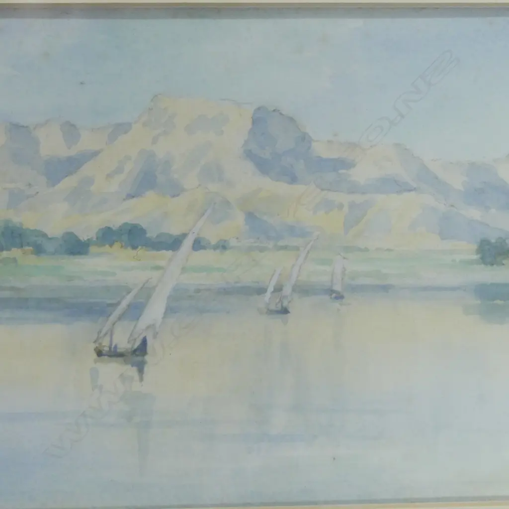 GRP OF 4 WATERCLRS INCL. 2 VENETIAN SCENES (FOXED), MCGRICK 'THEBES', UNSIGNED VENETIAN WATERCOLOUR 235 X  515M Image 1++