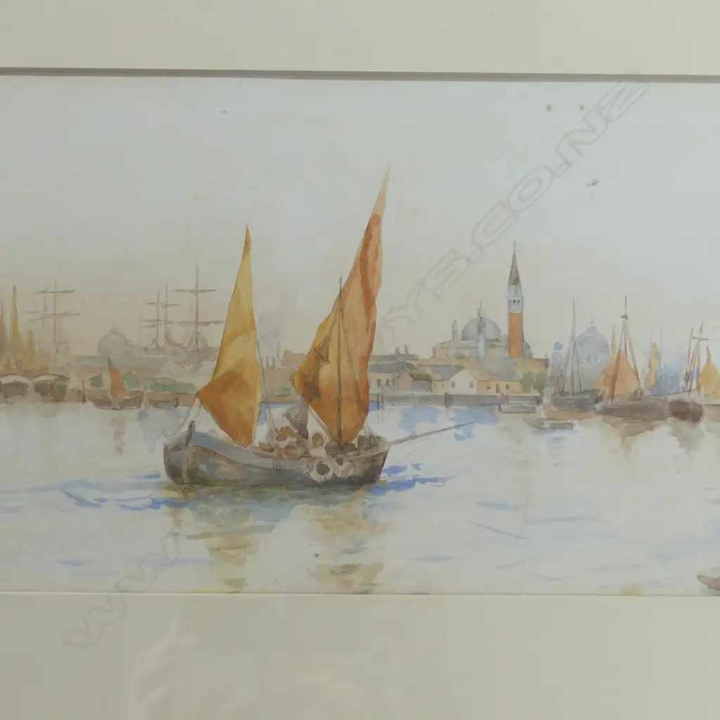 GRP OF 4 WATERCLRS INCL. 2 VENETIAN SCENES (FOXED), MCGRICK 'THEBES', UNSIGNED VENETIAN WATERCOLOUR 235 X  515M Image 1++