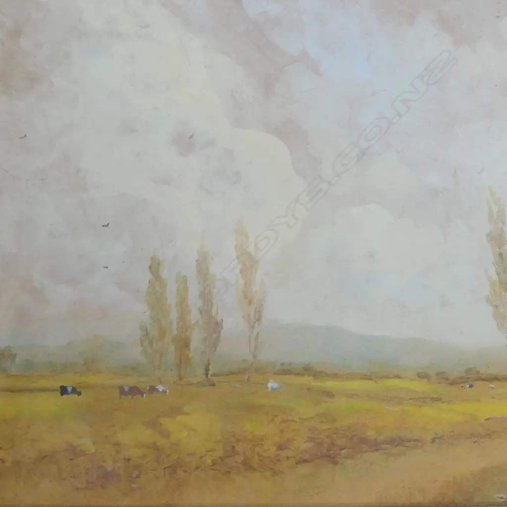 BLYTHE FLETCHER, PASTORAL SCENE HEATHCOTE, WATERCOLOUR, 375x450mm Image 1++