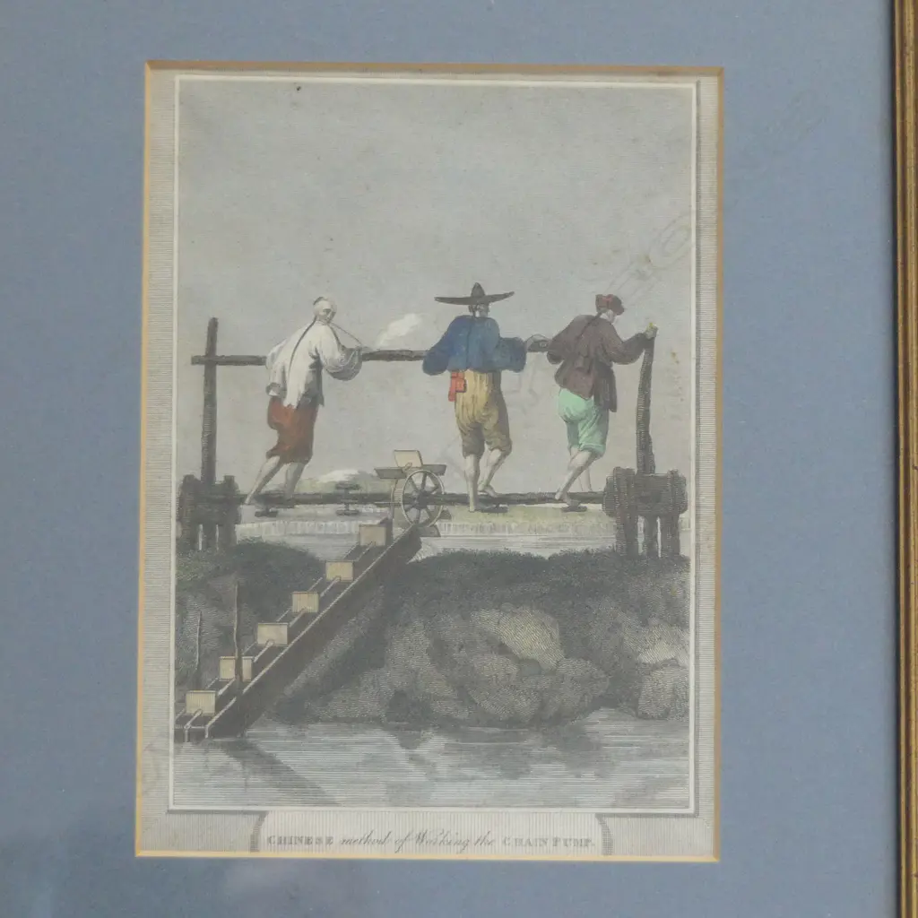 4 FRAMED CHINESE ENGRAVINGS Image 1++
