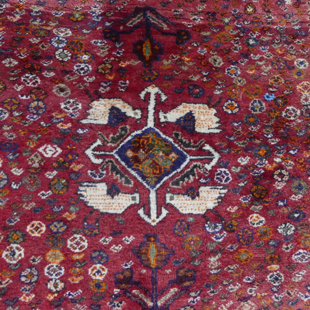 PERSIAN HAND KNOTTED ALL WOOL RUG fading 1420x970mm Image 1++
