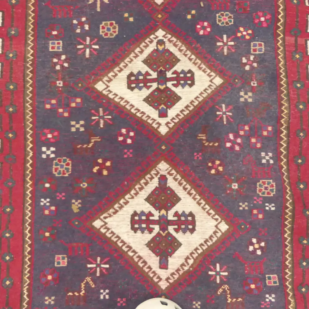 HAND KNOTTED ALL WOOL AFSHAR RUG 1520x2170mm Image 1++