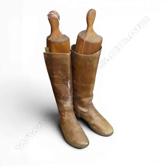 PR JAPANESE WWII LEATHER BOOTS H.630mm