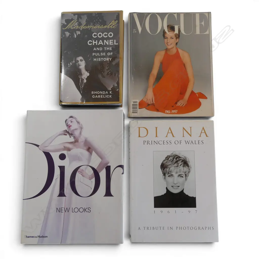 3 FASHION THEMED BOOKS; DIOR, CHANEL, DIANA & 1997 VOGUE 'DIANA ISSUE' Image 1++