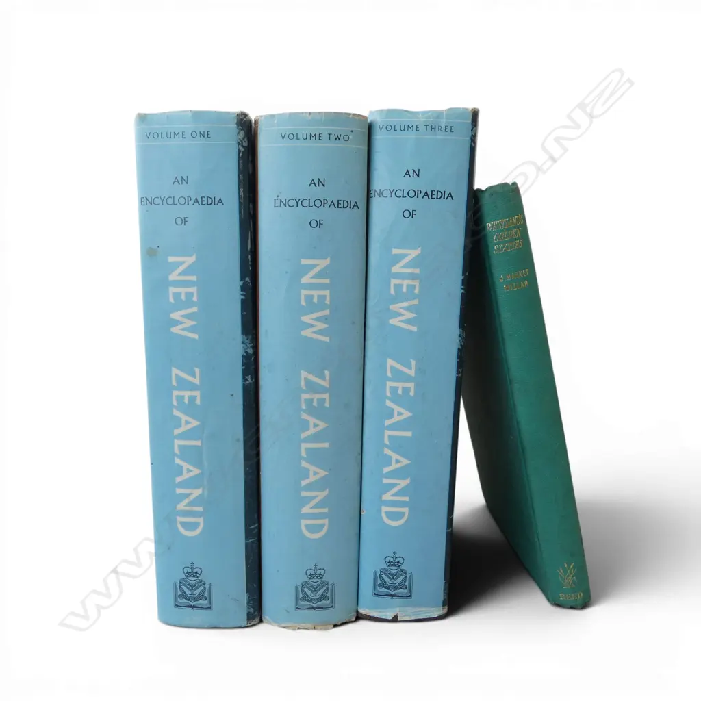 AN ENCYCLOPEDIA OF NEW ZEALAND VOLS I II & III A. H. MCLINTOCK + WESTLANDS GOLDEN SIXTIES Image 1++