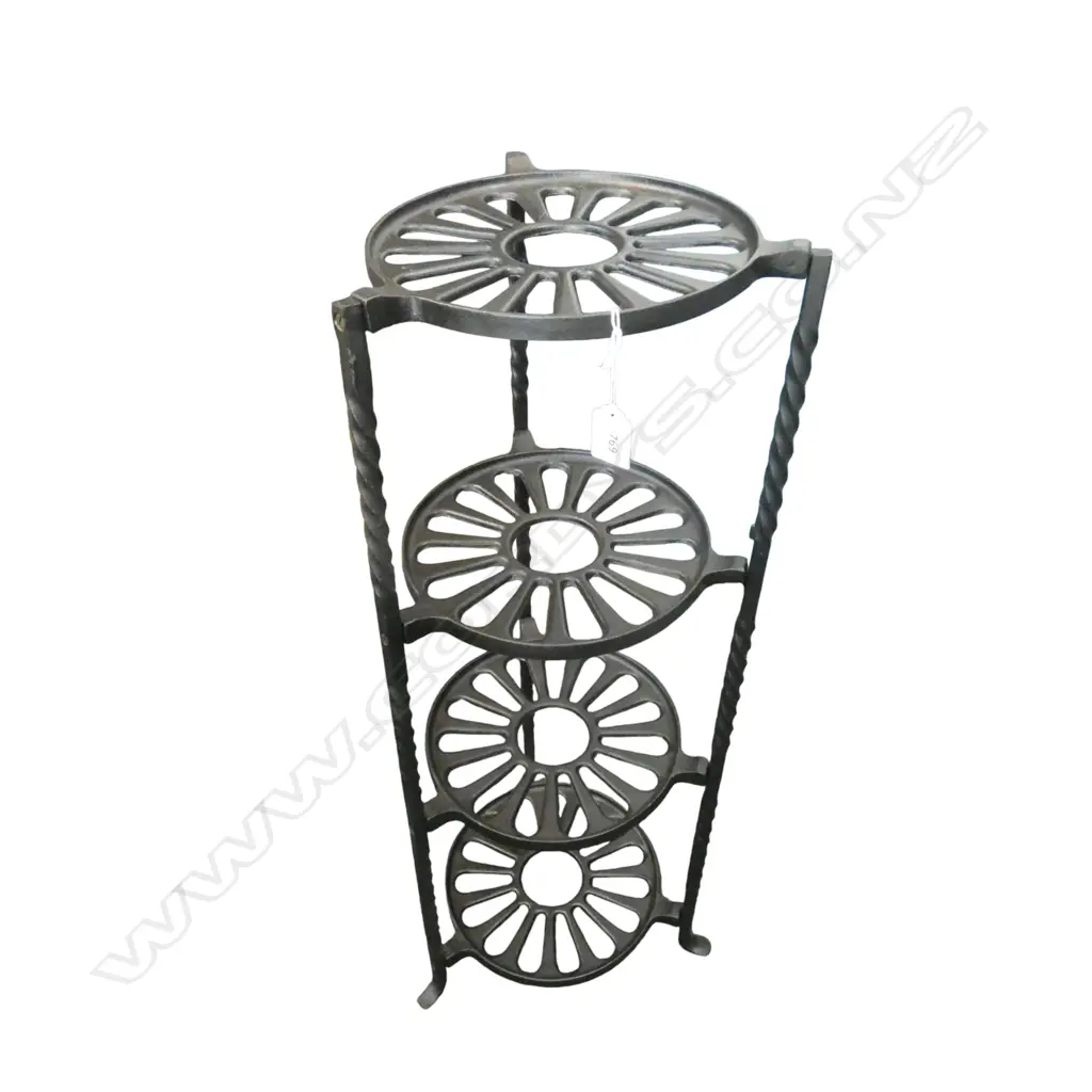 FOUR TIER CAST IRON PLANT STAND H760MM  Image 1++
