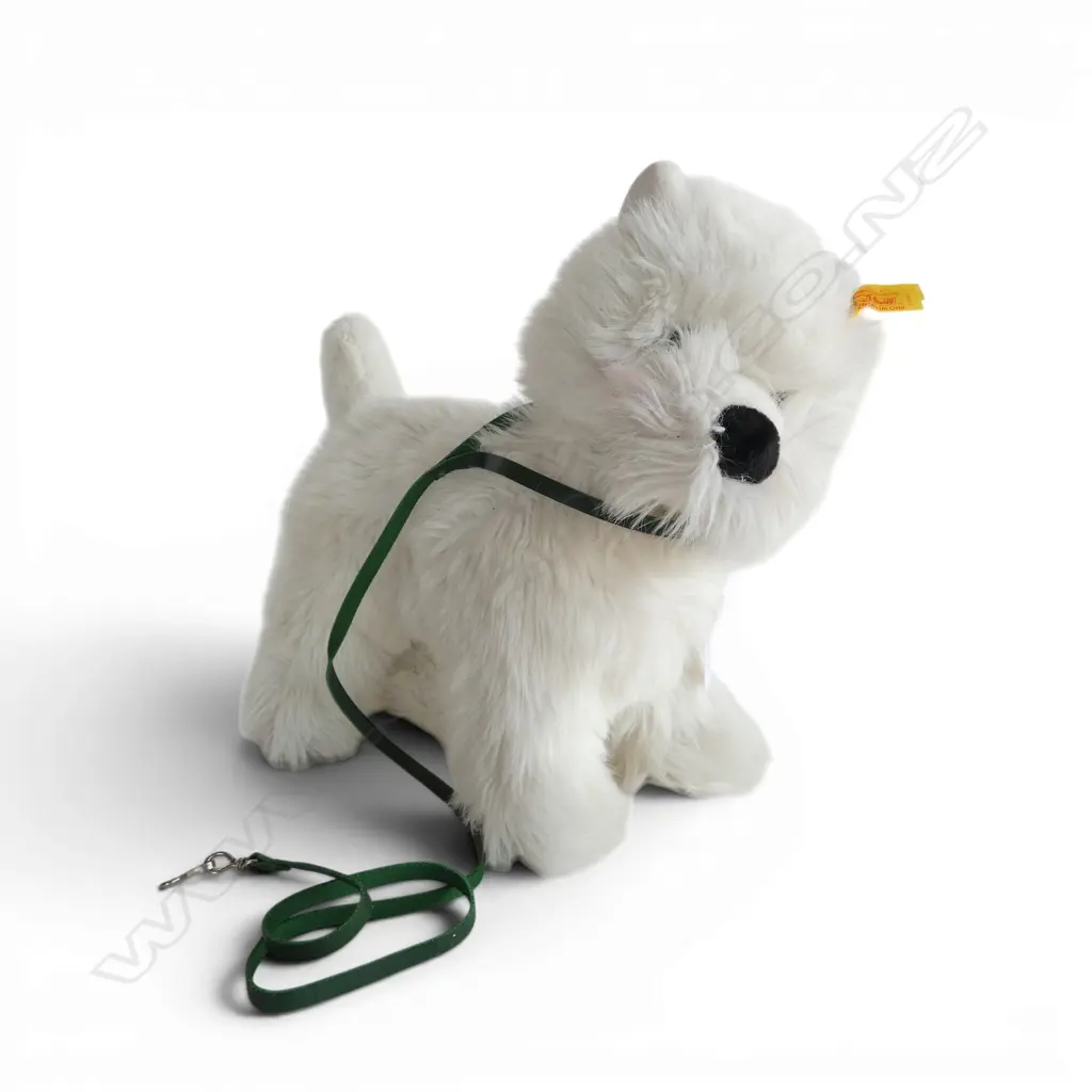 LG STEIFF WHITE FLUFFY DOG H.300mm Image 1++