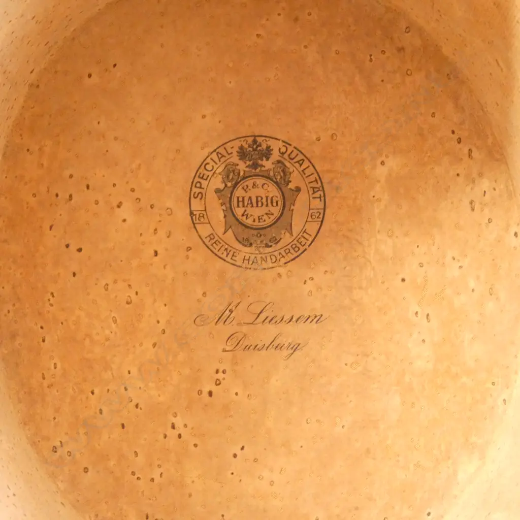 VINTAGE P&C HABIG LEATHER HAT BOX w ACCOMPANYING GENTLEMAN'S TOP HAT Image 1++