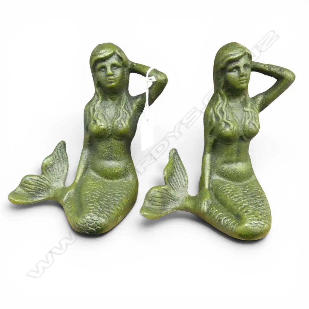 TWO CAST IRON MERMAIDS H170MM  Image 1++