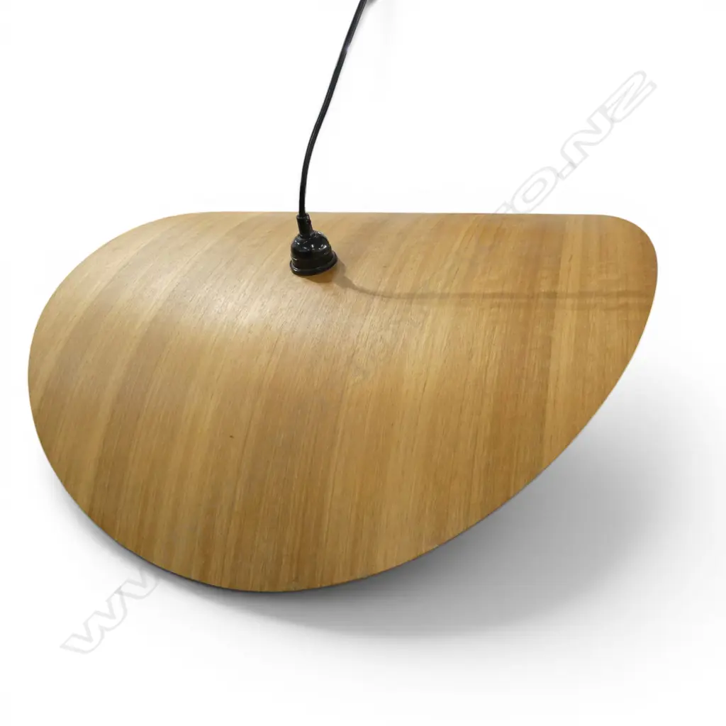 MID CENTURY STYLE BENT PLY PENDANT LIGHT 600x560mm Image 1++