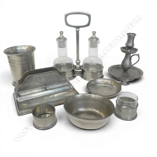 8 PCES ASST. PEWTER; COSI TABELLINI ETC