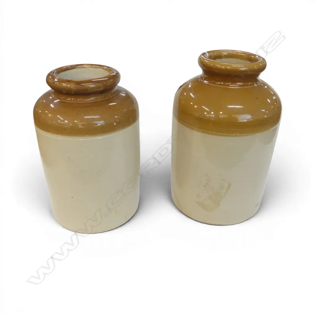 2 VINTAGE CROCKS Incl. Pearson & Co, faults H.280mm Image 1++